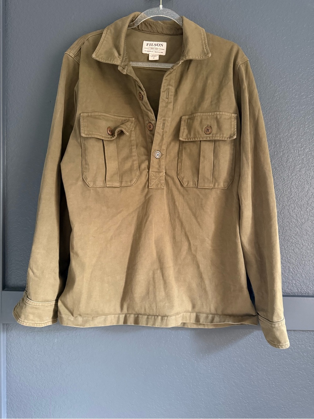 FILSON • Pullman Knit Shirt Olive Green - medium